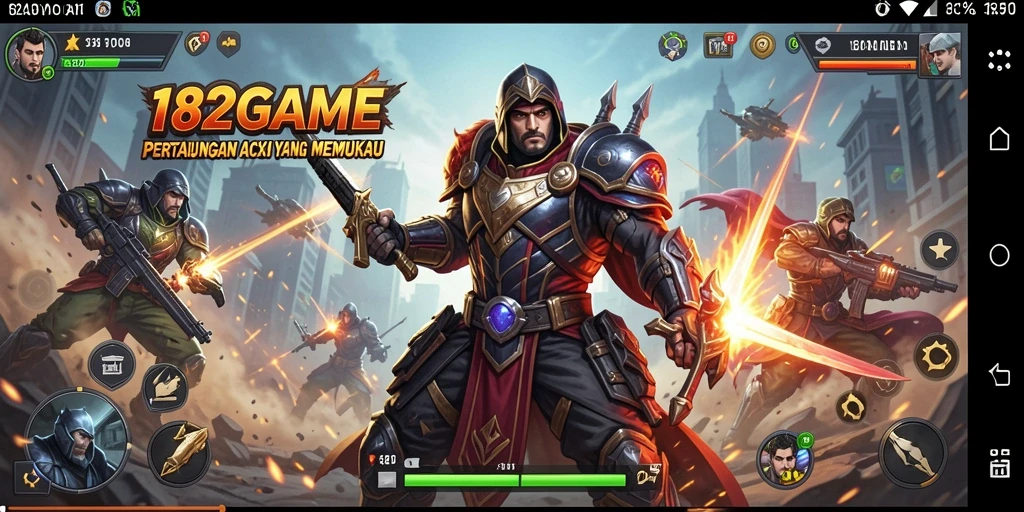 Tampilan gameplay Action yang mendebarkan dan penuh tantangan.