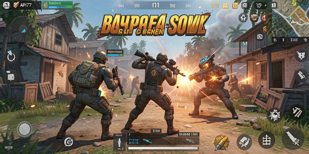 Gameplay seru API77, seru dan mendebarkan dalam Battle Royale.