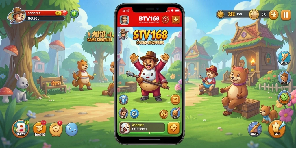 Tampilan layar gameplay BTV168 yang ceria dan menghibur.