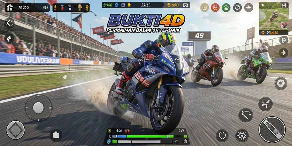 Tampilan menakjubkan dari balapan motor BUKTI4D yang mendebarkan.