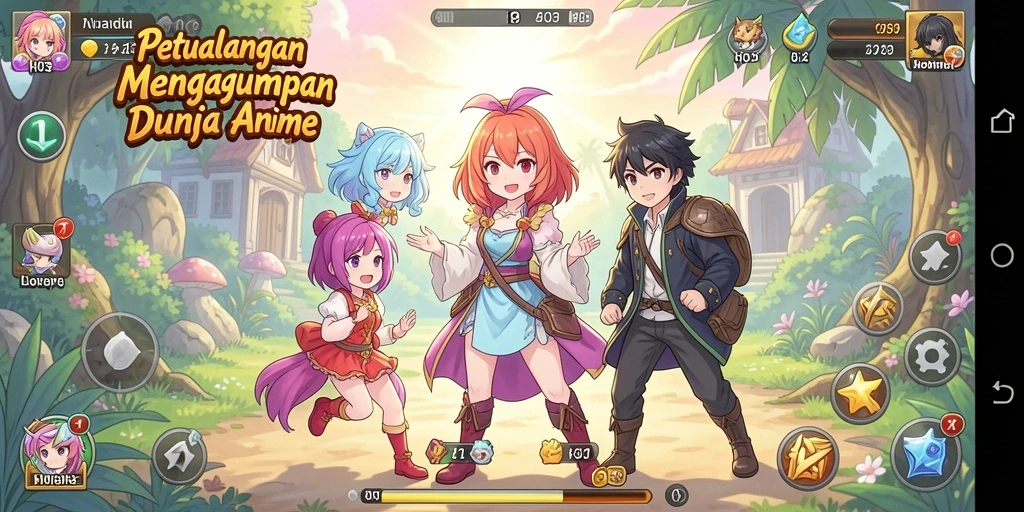 Tangkapan layar H03 menampilkan pertarungan karakter anime yang epic.