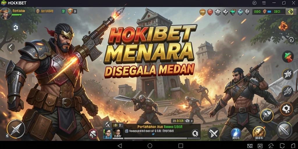 Screenshot HOKIBET menunjukkan aksi mendebarkan dalam pertahanan menara.