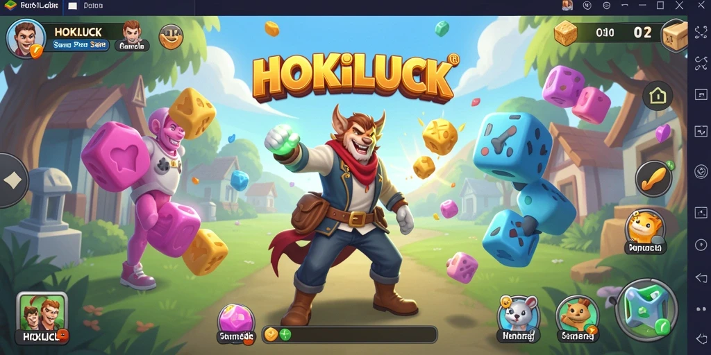 Screenshot gameplay HOKILUCK menampilkan tantangan puzzle yang seru.