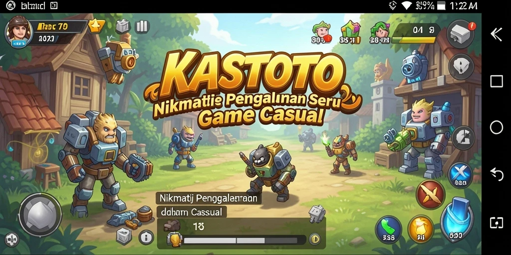 Tangkapan layar KASTOTO menampilkan gameplay yang santai dan menarik.