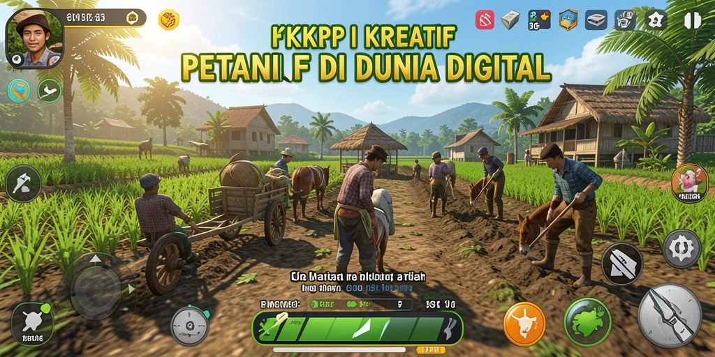 Tampilan screenshot utama KKRP yang menampilkan pengalaman gameplay Farming.