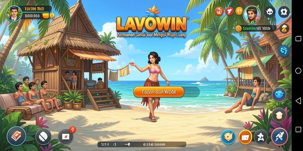 Tampilan gameplay menarik dari LAVOWIN yang penuh warna.