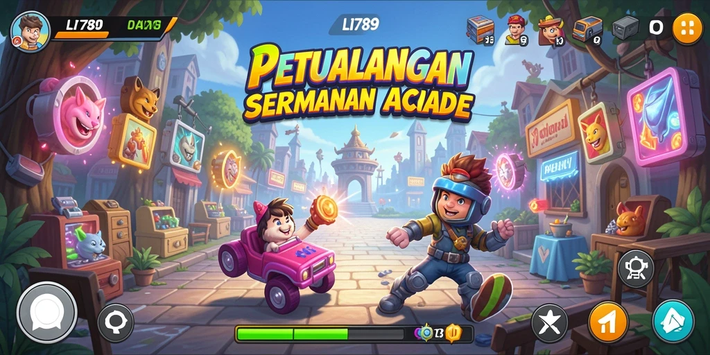 Screenshot utama LI789 menampilkan gameplay yang cepat dan seru dalam permainan Arcade.