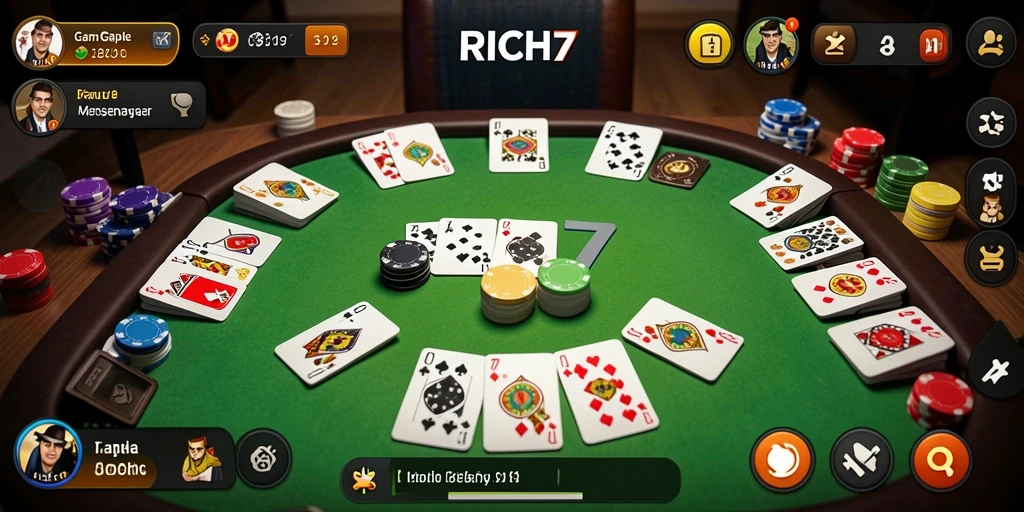 Tampilan gameplay Gaple yang menarik di RICH7.