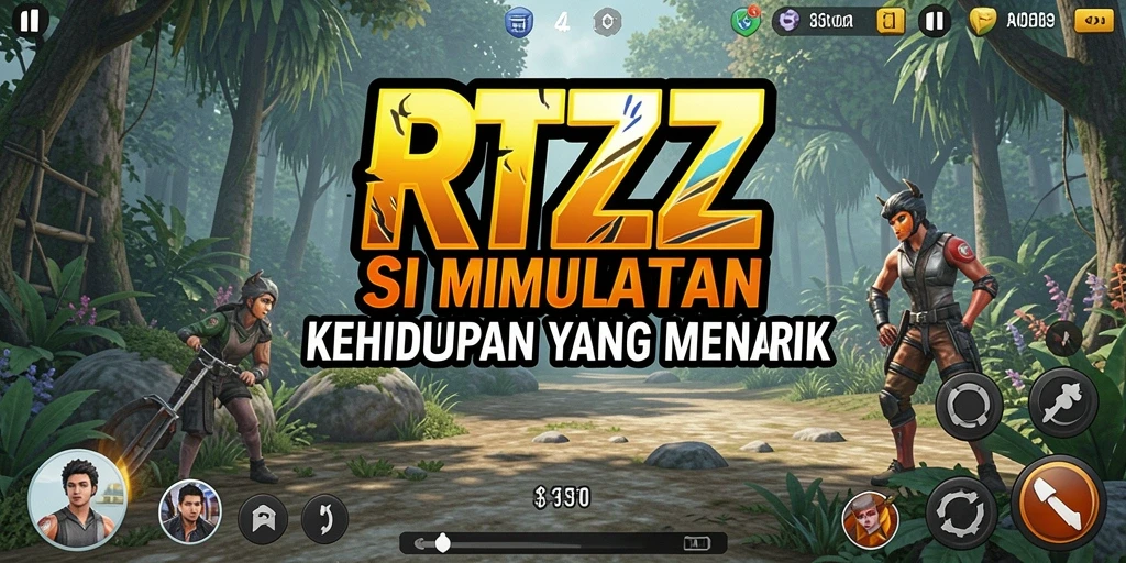 Tampilan gameplay RTZZ yang menakjubkan dalam dunia virtual.