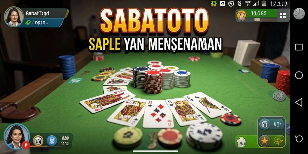 Screenshot utama gameplay Gaple di SABATOTO yang seru.