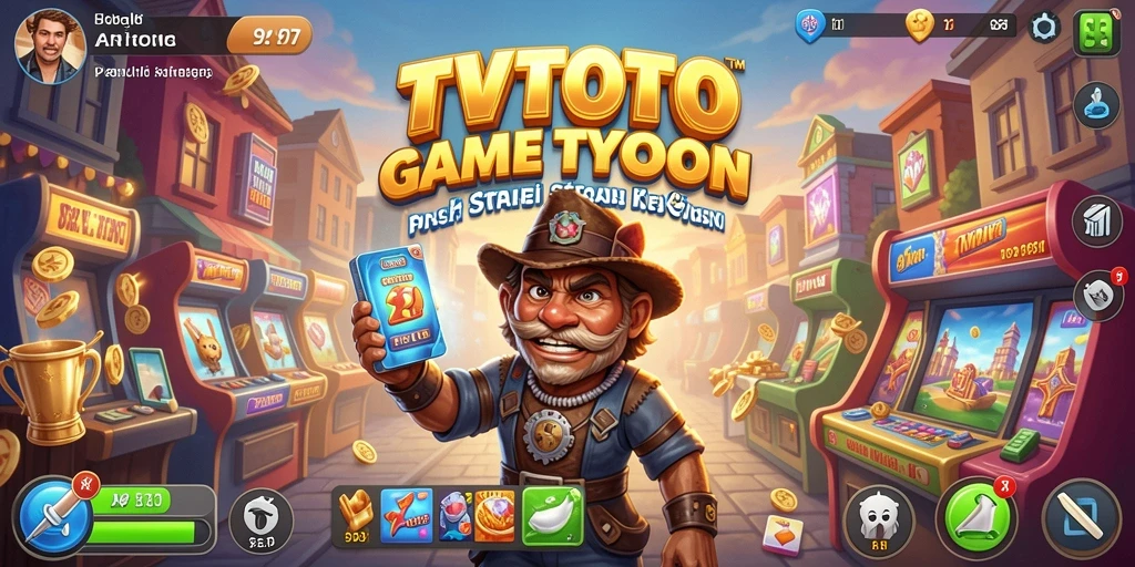 Tampilan gameplay menarik dari TVTOTO dalam simulasi Tycoon.
