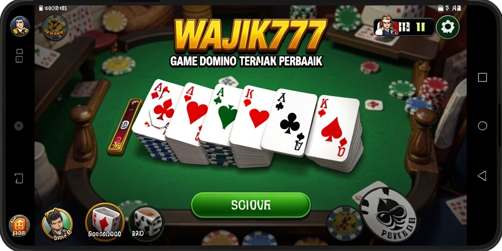 Tampilan gameplay seru dalam permainan WAJIK777 Domino.
